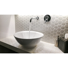 Mosaico cerámica esmaltada Piu 26x30 Hexa Blanco