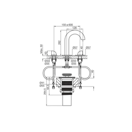 Griferia de lavatorio Novum Edge Dee FR207/J3D-CR