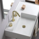 Griferia lavatorio de apoyo Ring Hidromet Gold 11506