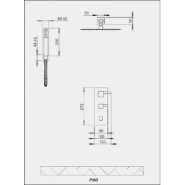 Griferia de ducha Hidromet One block 3 vias 3510