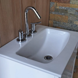 Mueble Vanitory Minda 50cm rayee 3AG con mesada 5010