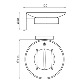 Jabonera FV triades cromo 0168/C3-CR