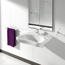 Lavatorio amurar access 1 agujero blanco Roca