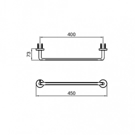 Accesorio de baño Fv Cipres 164/N2 Toallero barral cromo
