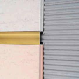 Listello aluminio 8x20mm Atrim Luxor oro brillante1480