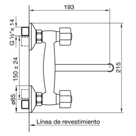 Grifería de cocina FV arizona pico bajo cromo 0409/B1P-CR