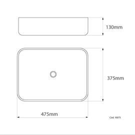 Bacha Ideal kae rectangular de apoyo blanca 10075