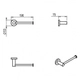 Accesorio de baño Hidromet Dynamic Portarollo black 8561