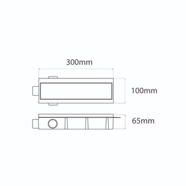Desague Ideal Lineal Encastrable 30cm base ABS rejilla acero inox bco 12145