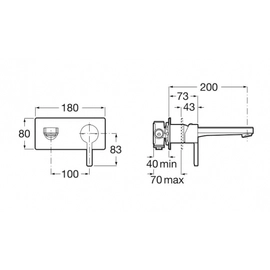 Roca Naia Lavatorio Empotrable MO-CR