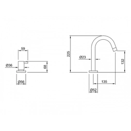 Griferia Baño Peirano Lavatorio Marbella Cromo