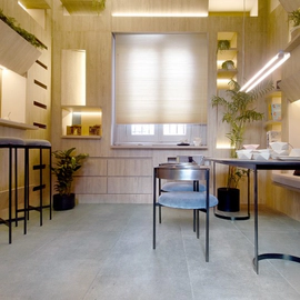 Porcelanato Vite 120x120 Liscio Light Grey out cal 1º