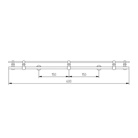 Accesorio de baño Robinet Mensula simple recta florentino oro
