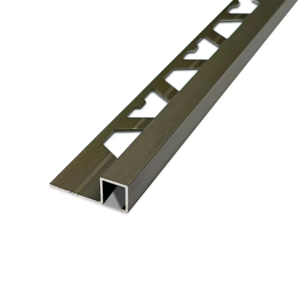 Guardacanto aluminio quadra Atrim 10X10MM 2,5MTS olivo 3425B