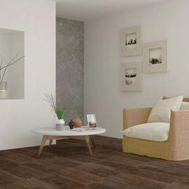 Porcelanato Alberdi 20x60 Medley marron rectif cal 1º