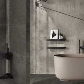 Porcelanato Cerro negro 82x82 basalto negro 1º