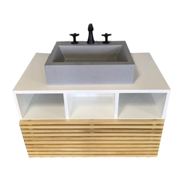 Vanitory Vanidoor p/bacha de apoyo white shiny