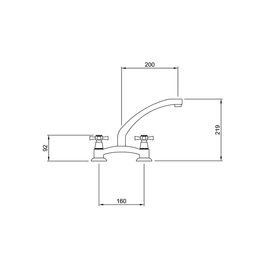 Griferia de Cocina Peirano Mesada Murcia Cromo 835