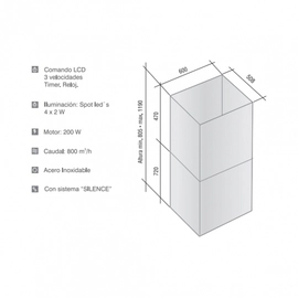 Llanos Campana contrapared Qubix LCD 60 cm 27453