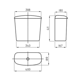 Depósito de apoyar Ferrum mayo blanco DGU-DP-002-BL