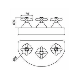 Griferia de Bidet Piazza Village cr 31404