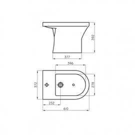 Bidet Ferrum Varese 1 ag blanco VSE-BI-101-BL