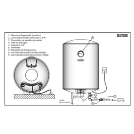Termotanque Longvie Electrico 57 lts bco CAE60