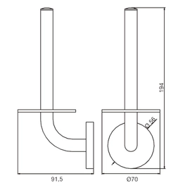 Portarrollo FV grand hotel con base cromo 0718.10/37-CR