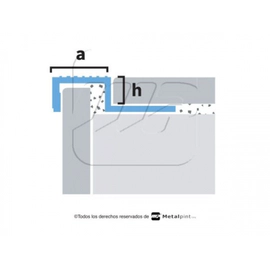 Perfil Omega Moldumet Acero Inox Brillante C120B