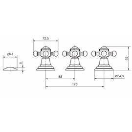 Griferia de bidet Piazza Renoir c/transf cc cr 21904
