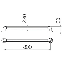 Barral rectro Ferrum 80cm traful ESP-BR-016-BL