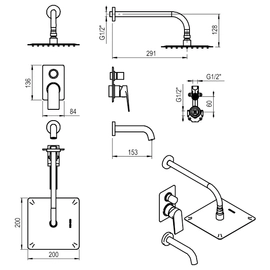 Griferia de ducha c/transf Hidromet Raptor 9403skin