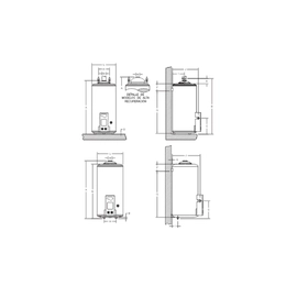 Termotanque Longvie Multigas 50 lts Plus duo T 5050D bco