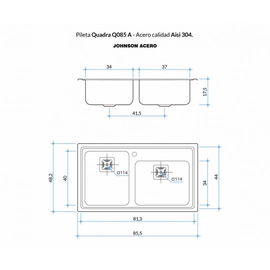 Bacha Johnson Doble 85.5x48.2x17.5 Q085a