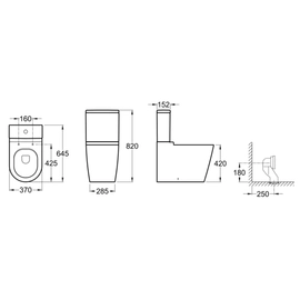Deposito inspira round 4.5L/3L plus blanco Roca