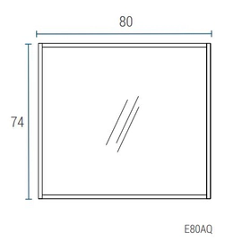 Espejo Aqua Schneider 80x74cm carvahlo E80AQMC