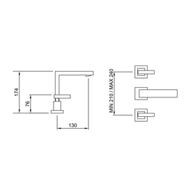 Griferia de lavatorio Peirano Castilla vr 60-153cr