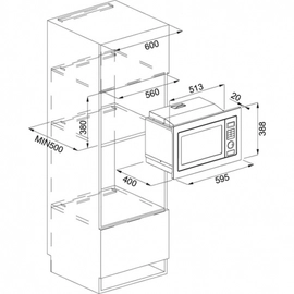 Microondas Spar de empotrar Mod FMW250SMGXS 3594-335