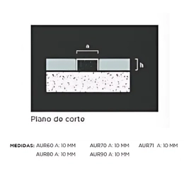 Listel recto Moldumet 10x10mm aluminio brillante AUR80