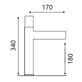 Griferia de lavatorio Ultragrif Onix Alto Monoc grey gun UGL1013GG02