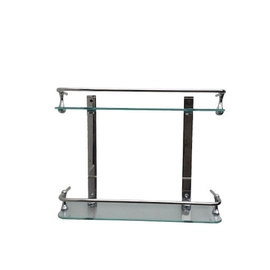 Accesorio Repisa Doble 2 Cristales - Niquel Cromo Kurymar