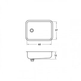 Bacha de cocina Mi Pileta bajo mesada simple 210