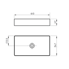 Bacha de lavatorio Ferrum country blanca LK390-B // CTY-BH-162-BL