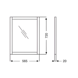 Espejo Ferrum Armonica 56.5x72cm XEDA-W8//ARM-ES-001-MO