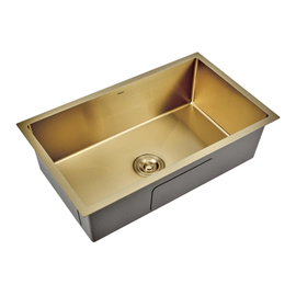 Bacha emb cocina c/accesorios Peirano 750x450x220 gold brushed BAI01G(B)