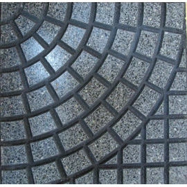 Baldoson Lanik 40x40 Adoquinado circular negro/negro 8301