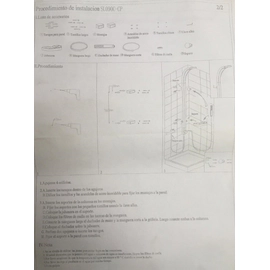 Griferia ducha Reflex con Duchador Sl090C C/Luz Led negro