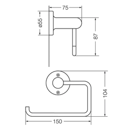 Portarrollo FV allegro cromo 0167/15-B-CR