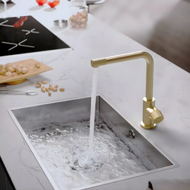 Grifería cocina Hidromet texture monoc pico recto gold 9870GOLD