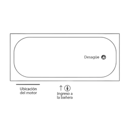 Hidromasaje Ferrum 150x70x40 atuel 15 compacto 6 jets